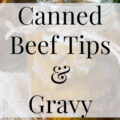 Canned Beef Tips and Gravy- Heritage Home Ec Having jars of this Canned Beef Tips & Gravy will make excellent meals! Reheat with vegetables, atop mashed potatoes, or mixed with cooked egg noodles. | Food | Recipes | Canning | Preserving | Freezer Cooking |