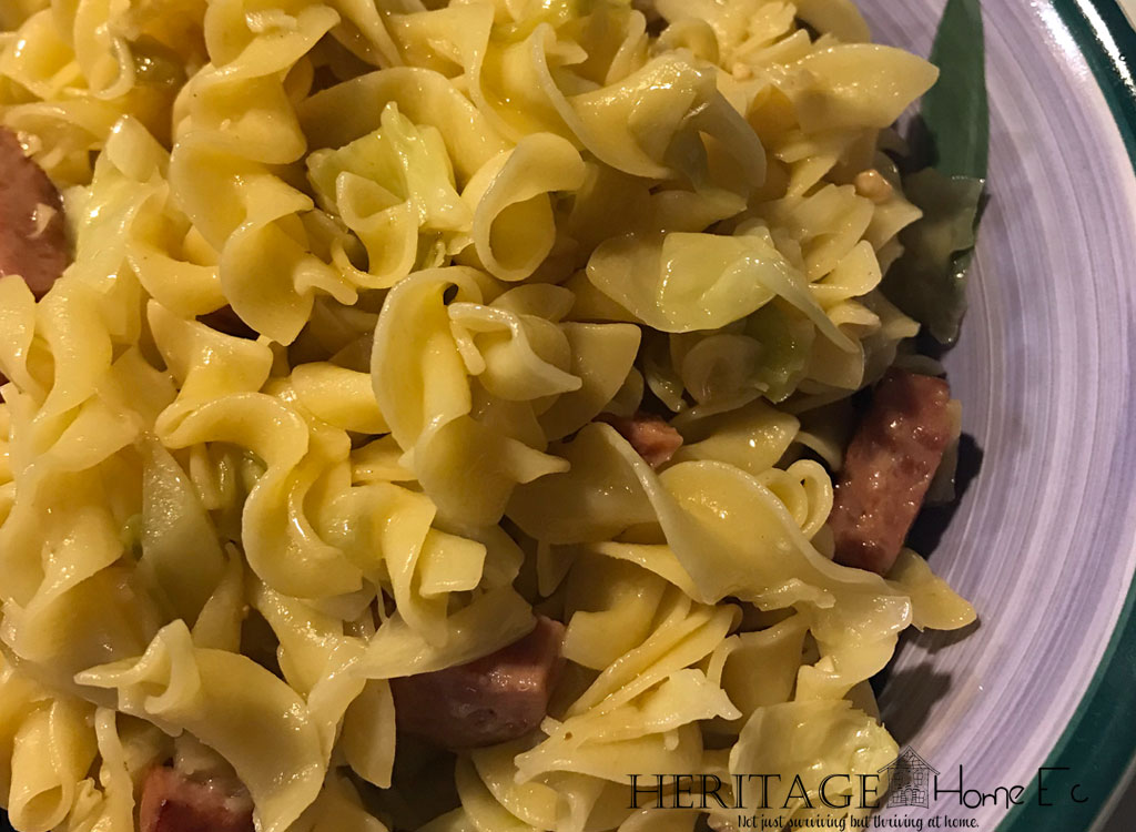 country cabbage and noodles recipe
