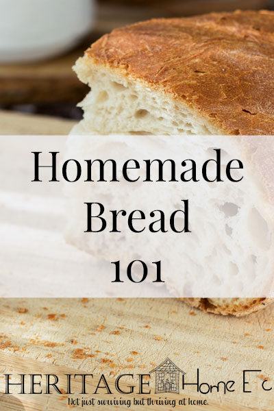 Homemade Bread 101- Heritage Home Ec We are in the midst of a pandemic. It's crazy out there right now, and while I can't teach you how to make all of the "panic buying" essentials, bread is one of the easiest things you can make yourself in these uncertain times. | Baking & Breads | Homemade | Bread | Homemaking | Home Economics |