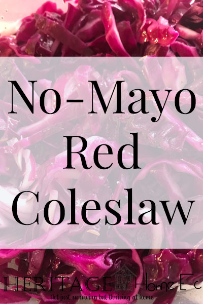 No Mayo Red Coleslaw