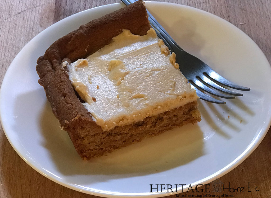 the corner piece of peanut butter bar