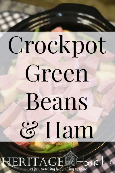 Easy Crockpot Green Beans and Ham- Come Home To Dinner!