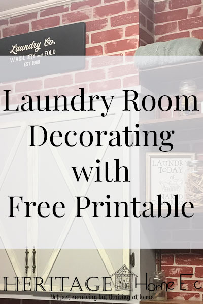 Laundry Room Decorating with Free Printable