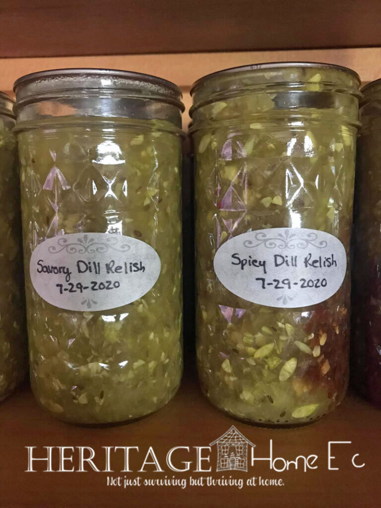 home canned dill pickle relish