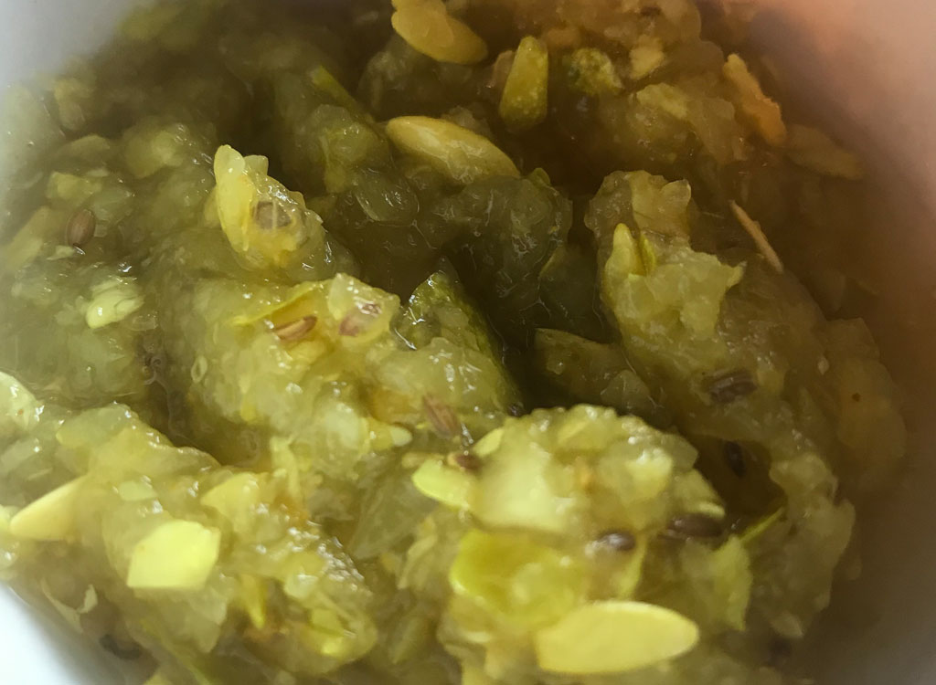 close up of dill pickle relish