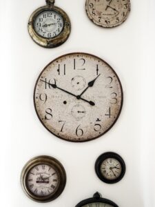 clocks on wall patience and time