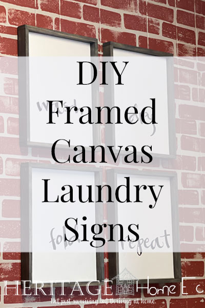 DIY Framed Canvas Laundry Signs