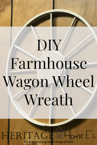 DIY Farmhouse Wagon Wheel Wreath
