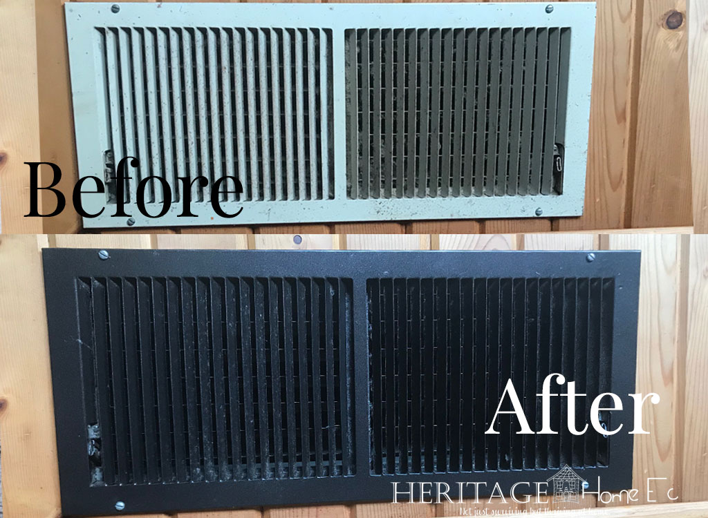 register grate update and cleaning before and after