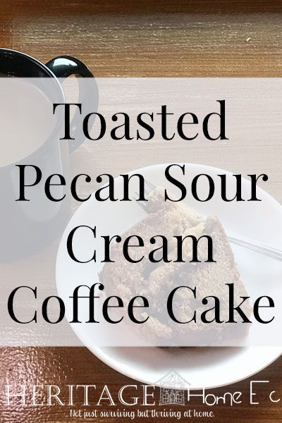 Toasted Pecan Sour Cream Coffee Cake