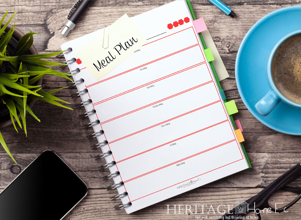 meal plan binder for simple meal planning management