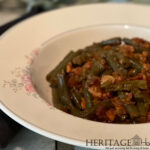 bowl of barbecued green beans