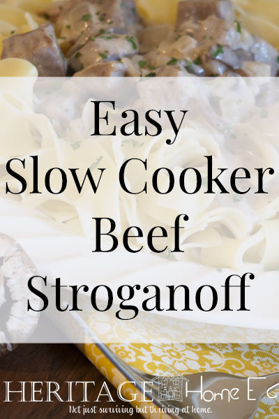 Easy Slow Cooker Beef Stroganoff