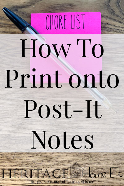 How to Print on Post-It’s- With Free Template