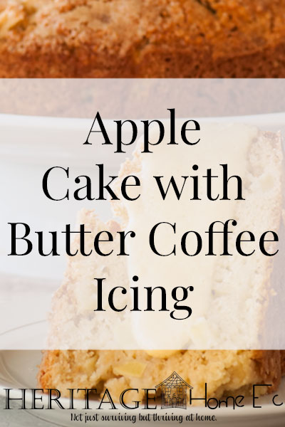 Apple Cake with Butter Coffee Icing