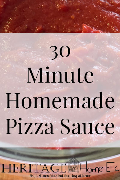 30 Minute Homemade Pizza Sauce