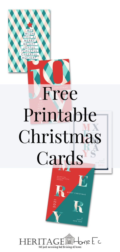 2021 Free Printable Christmas Cards- Heritage Home Ec It's that time of year and we're bringing you the best holiday freebies. Simply print, fold, and enjoy. Snag our free holiday cards now. | Christmas | Holidays | Christmas Cards | Free Printable |