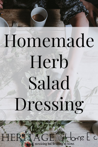 Homemade Herb Dressing Mix
