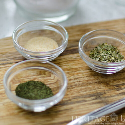 Homemade Herb Dressing Mix with Homegrown Herbs